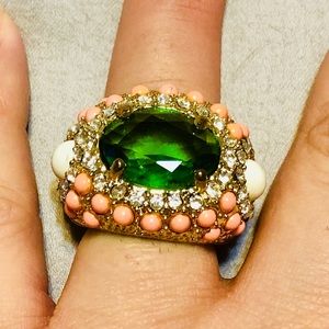 Jeweled cocktail ring
